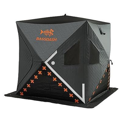 BASSDASH Ice Fishing Winter Shelter Pop Up Portable Thermal Hub