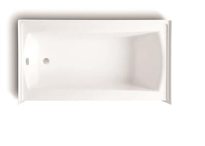 Laurel Mountain Warren ll 36-in x 72-in White Acrylic Oval Drop-In Air Bath  (Front Center Drain) in the Bathtubs department at