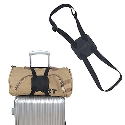 Vigorport Luggage Straps Two Add A Bag Suitcase Strap Belt Adjustable Travel Attachment Accessories for Connect Your Three Luggage Together - 2 Pack(Black)