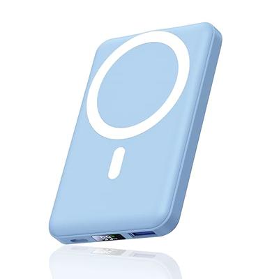 BENKS Magnetic Power Bank, Upgraded 10000mAh Wireless Portable Charger, for MagSafe  Battery Pack with Two-Way 20W USB-C Ports, for iPhone 15/14/13/12 Series,  Blue - Yahoo Shopping