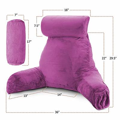 Nestl Reading Pillow Standard Bed Pillow, Back Pillow for Sitting in Bed  Shredded Memory Foam Chair