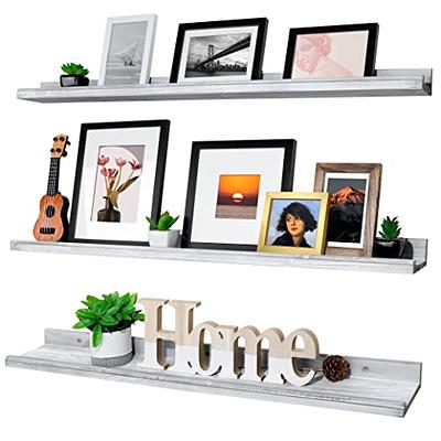 PAVSTINE Acrylic Wall Floating Shelves Set of 2, Wall Shelves