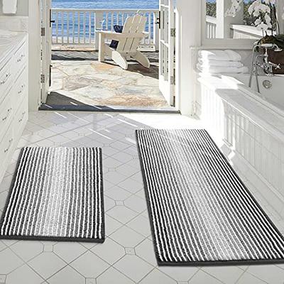 Feivea Bath Mat for Bathroom Set, Bathroom Rug Set 2 Piece, Absorbent Non  Slip Machine Washable Bathroom Mat, Extra Thick and Soft Floor Mat, 24×16  Plus 32×20 Dark Grey - Yahoo Shopping