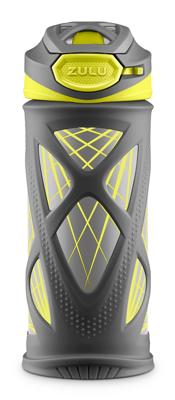 Zulu Echo 12 fl oz Kids Stainless Steel Insulated Water Bottle, Dark Grey/Yellow, Gray