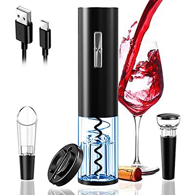 COKUNST Electric Wine Opener, Battery Operated Wine Bottle Openers with  Foil Cutter, One-click Button Reusable Automatic Wine Corkscrew Remover for