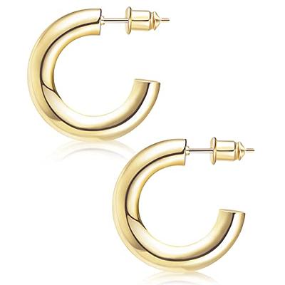 brass diy earring hoops chunky hoop