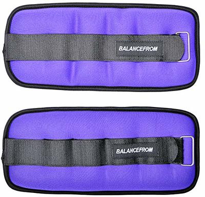 BalanceFrom GoFit Fully Adjustable Ankle Wrist Arm Leg Weights, 2.5 lbs  each (5-lb pair), Purple - Yahoo Shopping