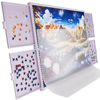 1000 Piece Non-Wood Jigsaw Puzzle Board with Drawers and Felt Fabric Cover  Mat, Portable Puzzle Table for Adults, Puzzle Tray, Small Size: 30×22 Inch