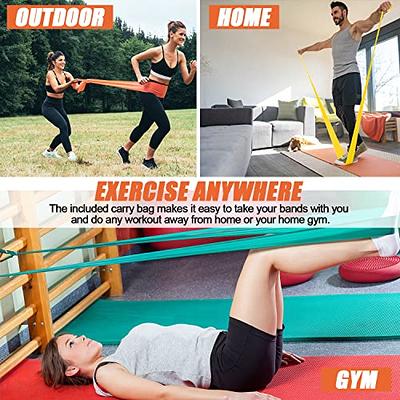 Potok Resistance Bands Set, 3 Pack Latex Exercise Bands with Different  Strengths,Elastic Bands for Upper & Lower Body & Core Exercise, Physical