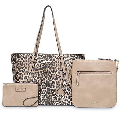 Women's Callista Monogram Crossbody Leopard Guitar Strap Purse Hand Shoulder Bag Vegan Leather Pocketbook Handbag Personalize