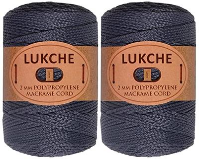 Lukche 1.5-2mm Polyester Macrame Cord 2 Skein (2x153 Yards) 100%  Polypropylene Premium Macrame Rope, Colorful Yarn Crochet Macrame Bag Craft  for Wall Hangers, Bags, Bottom Plates, Carpets (2 Smoked) - Yahoo Shopping