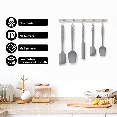 HOTEC Food Grade Silicone Rubber Spatula Set for Kitchen Baking, Cooking,  and Mixing High Heat Resistant Non Stick Dishwasher Safe BPA-Free Set of 5  Grey - Yahoo Shopping