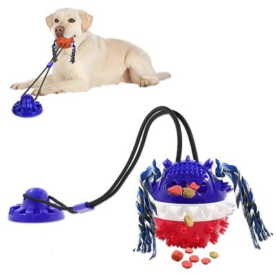 Dog Toys, Dog Chew Toys for Aggressive chewers,Dog Rope Toys with Suction  Cup for Puppy Dogs,Dog Training Treats Teething Toys for Boredom Dog Puzzle  Toy Treat Food Dispensing Ball Toys