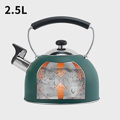 2.5L Whistling Teapot Stainless Steel Tea Kettle Stove Top Anti