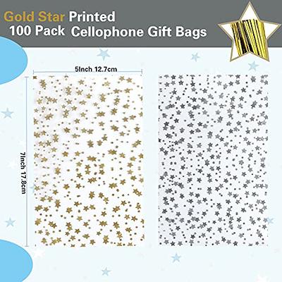 Cellophane Bags 9x12, 200pcs Clear Bags for Gifts Cello Bags with Twist Ties Cellophane Treat Goodie Bags for Party Wedding Birthday Gift Wrapping