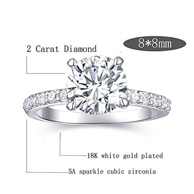 Gold Plated Party Artificial Diamond Engagement Zircon Ring For Woman Gift  Bling | Fruugo BH