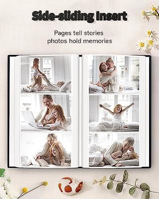 Miaikoe Photo Album 8x10 Clear Pages Pockets Leathe Cover Slip Slide in  Photo Album Holds 50 Vertical 8x10 Photos Picture Book for Wedding Family