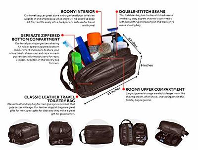 Mens Toiletry Bag Dopp Kit Travel Bathroom Bag Shaving Shower Cosmetic  Organizer