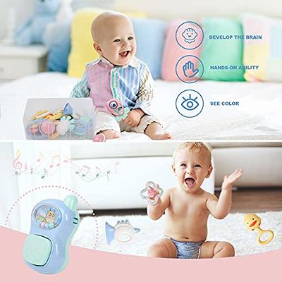 MOONTOY 12pcs Baby Rattles Set Teething toys for Babies 0-6 Months Infant  Baby Toys 6 to 12 Months, Baby Teether Chew Newborn Toys 0 1 2 3 4 5 6 7 8  9