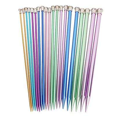 Katech 14 pcs Knitting Needles Set, 4mm-10mm Single Pointed Knitting  Needles for Beginners and Kids, 10 inch Straight Knitting Needles for  Knitting