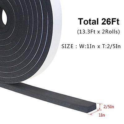 Dualplex High Density Foam Weather Stripping Door Seal Strip Insulation Tape Roll for Insulating Door Frame, Window, Air Conditioner | Self Adhesive Sealing