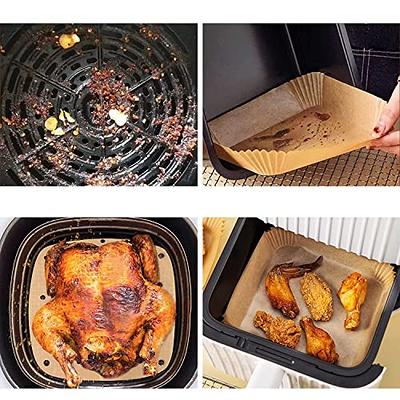 Air Fryer Disposable Paper Liner Square, 120Pcs 8 Inch Paper Liners for 2  qt 4 qt 6 qt Air fryer, Non-stick Parchment Paper for Frying, Baking