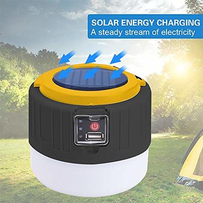 Collapsible Portable LED Camping Lantern Waterproof Solar USB Rechargeable  LED Flashlight Survival Kits for Indoor Outdoor Home