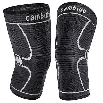 CAMBIVO 2 Pack Knee Brace With Side Stabilizers & Patella Gel Pad