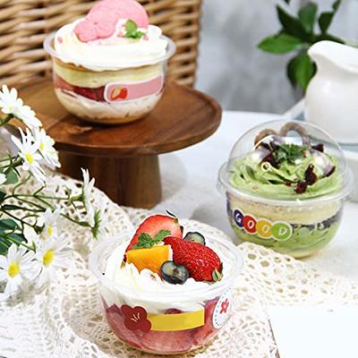 Jnnzzggu 50 Pack 9 oz Clear Plastic Dessert Cups with Dome Lids,No Hole  Disposable Snack Bowls for Pudding,Parfait,Fruits,Ice Cream,Cake - Yahoo  Shopping