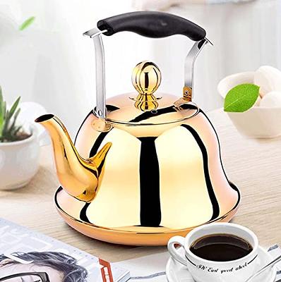 Stainless Steel Tea Pot For Boiling Water Gold Cook Top Kettle