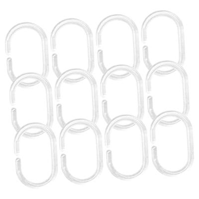 Resze 24 PCS Shower Curtain Rings,Plastic Clear Shower Curtain Hooks,C-Shaped  Rings Hook Hanger Bathroom Shower Window Rod - Yahoo Shopping