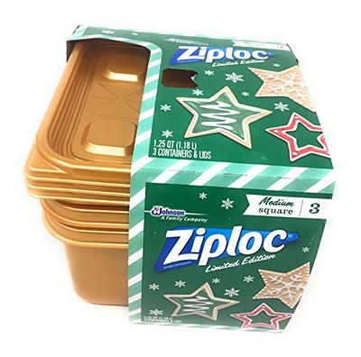 Ziploc 1.25 Qt. Clear Square Food Storage Container with Lids (3