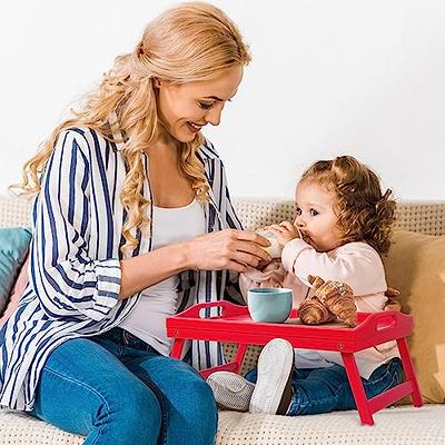 Bamboo Bed Tray Table With Folding Legs & Handles Breakfast Tray for Sofa  Eating