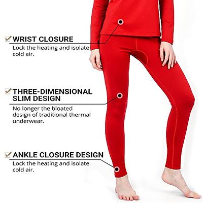 HEROBIKER Thermal Underwear Women Ultra-Soft Set Long Johns Top & Bottom Base  Layer with Fleece Lined （XXL, Red - Yahoo Shopping