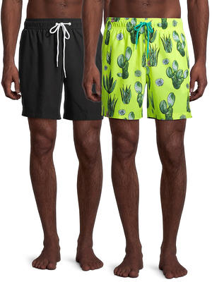 Men's Quick-Dry Performance Solid 7 Swim Trunks, Created for Macy's