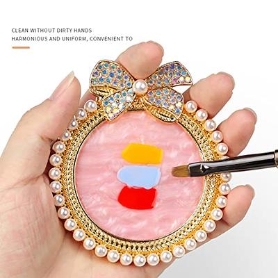 2 Pieces Hand Makeup Mixing Palette Makeup Hand-Held Palette Nail Art  Manicure Palette Clear Makeup Palette for Mixing Foundation - Yahoo Shopping