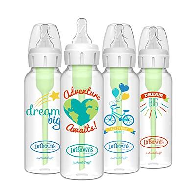  Dr. Brown's Natural Flow Anti-Colic Baby Bottles - 8oz - 3pk :  Baby Bottles : Baby