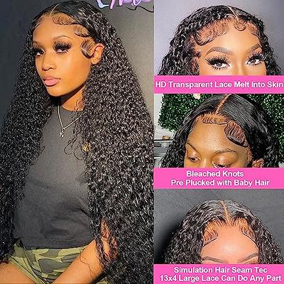 13x4 Deep Wave Lace Front Wigs Human Hair Pre Plucked Wigs for