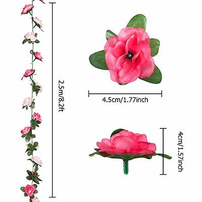 2.5m Artificial Flower Silk Rose Leaf Garland Vine Ivy Home Wedding Garden  Deor