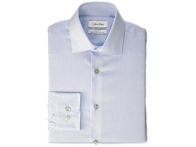 Calvin Klein Men's Dress Shirt Xtreme Slim Fit Non Iron Herringbone