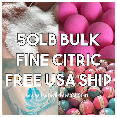 50lbs Fine Citric Acid, Food Grade, Anhydrous, Bath Bombs, Fine