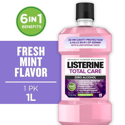 Listerine Cool Mint Antiseptic Mouthwash to Kill 99% of Bad Breath Germs  and Gum Therapy Mouthwash in Glacier Mint to Help Reverse Signs of Early