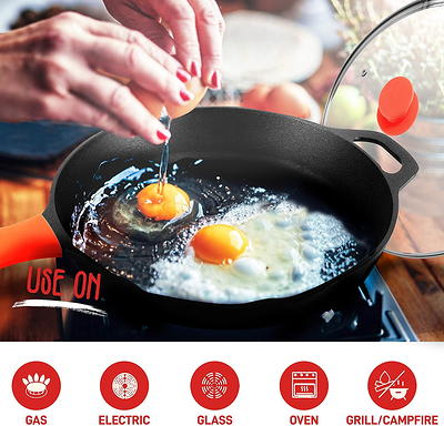 MICHELANGELO Non Stick Frying Pans Set, 8 Inch & 10 Inch Skillet Set,  Frying Pans Nonstick with Granite Interior, Enamel Nonstick Pans for Cooking,  Frying Pan Set with Silicone Handle, Cyan - Yahoo Shopping