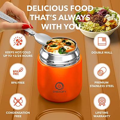 JOOPETALK Thermo for Hot Food Kids 17oz Soup Thermo Insulated Food Jar Lunch  Container Keeps Hot/Cold Vacuum Stainless Steel Thermo Lunch Box With  Handle Folding Spoon for School, Office, Travel - Yahoo