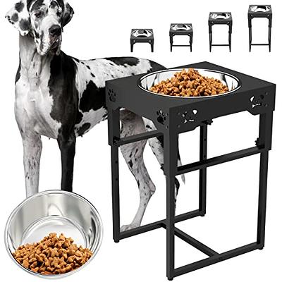 Lapensa Elevated Dog Bowls, Stainless Steel Raised Dog Bowl with Adjustable  Stand, Double Dog Food and Water Bowl for Small Medium Large Dogs, (Deep