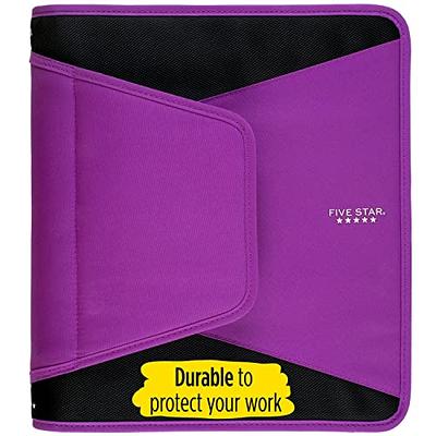 Five Star 2 Durable Zipper Binder, Includes 6 Pocket Expanding