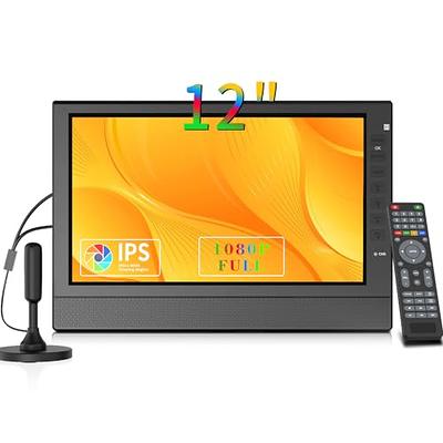 17 inch TV,Small Widescreen LED TV with Antenna,Digital ATSC Tuner-Free HD  Local Channels,HDMI VGA USB Port,12 Volt Charger Cable/AC Power TV for