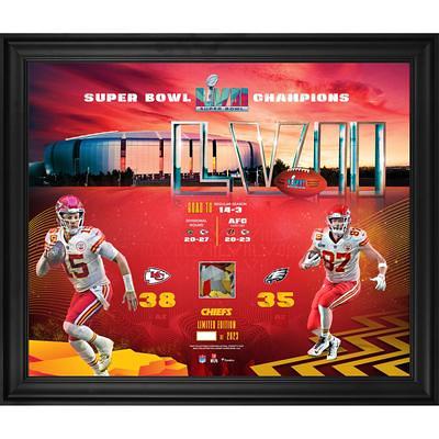 1970 Chiefs vs Vikings Framed 36 x 48 Canvas Super Bowl IV Program