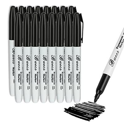 Ezzgol Permanent Markers Bulk, 72 Pack Red Permanent Marker Set, Fine Tip,  Waterproof Markers, Premium Smear Proof Pens, Waterproof, Quick Drying