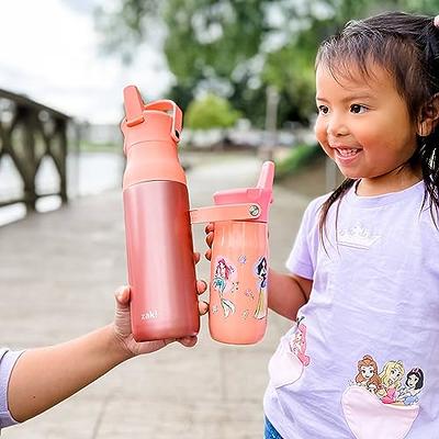 Zak Designs 14oz Recycled Stainless Steel Vacuum Insulated Kids' Water Bottle 'Disney Princess